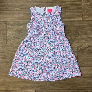 Lilly Pulitzer Girls Dress NWOT Sz 7 Pink blue flowers